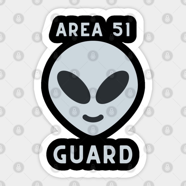 Area 51 Guard Sticker by isstgeschichte